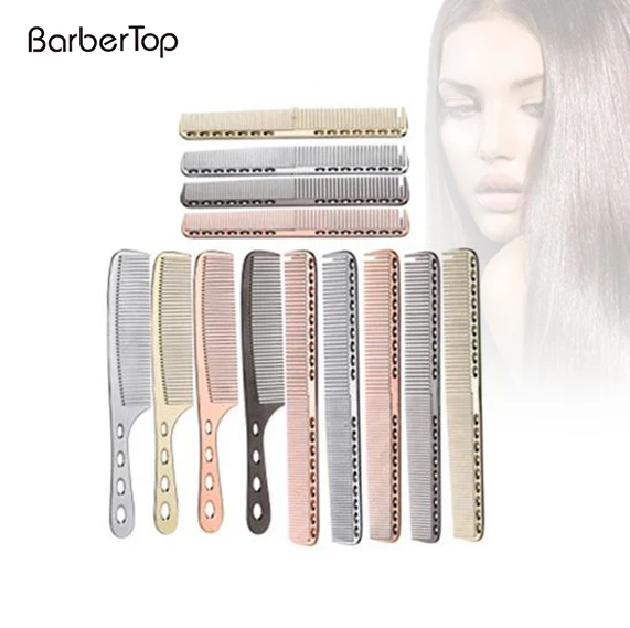 

Professional hot comb Anti-Static Hairdressing Barbers comb Stainless Steel hair comb