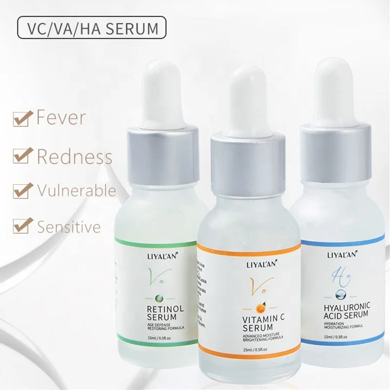 

15ml Private Label Skin Care Whitening Vitamin C Anti-wrinkle Anti-aging Retinol Facial Hydrating Hyaluronic acid Face Serum