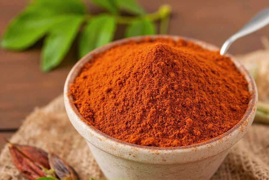 Top 5 rasal hanout spice jars arranged neatly on a wooden surface