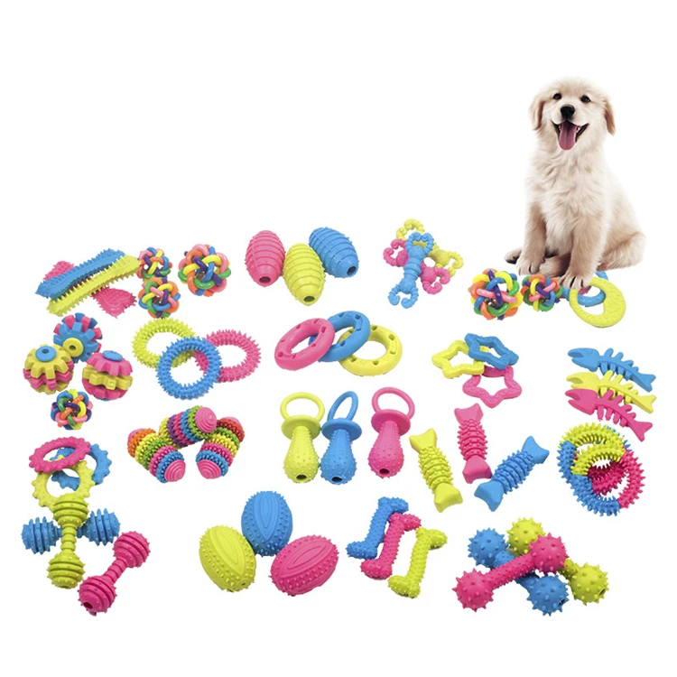 

Nibble Safe and Non-Toxic Molar Cleaning Teeth Bite Resistant Environmental Rubber Toys, Picture color