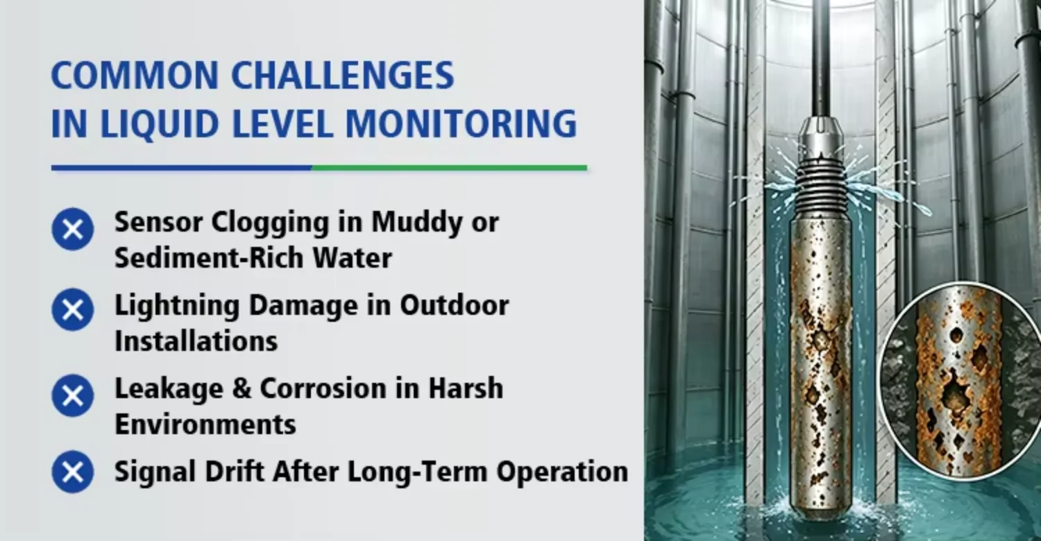 Holykell 4-20mA IP68 Stainless Steel Hydrostatic Submersible Liquid Level Sensor for Water Tanks