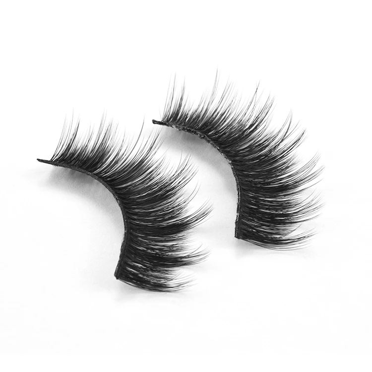 

Newest Design Synthetic Lashes Natural Faux Mink Artificial Fiber False Eyelashes F022 RTS