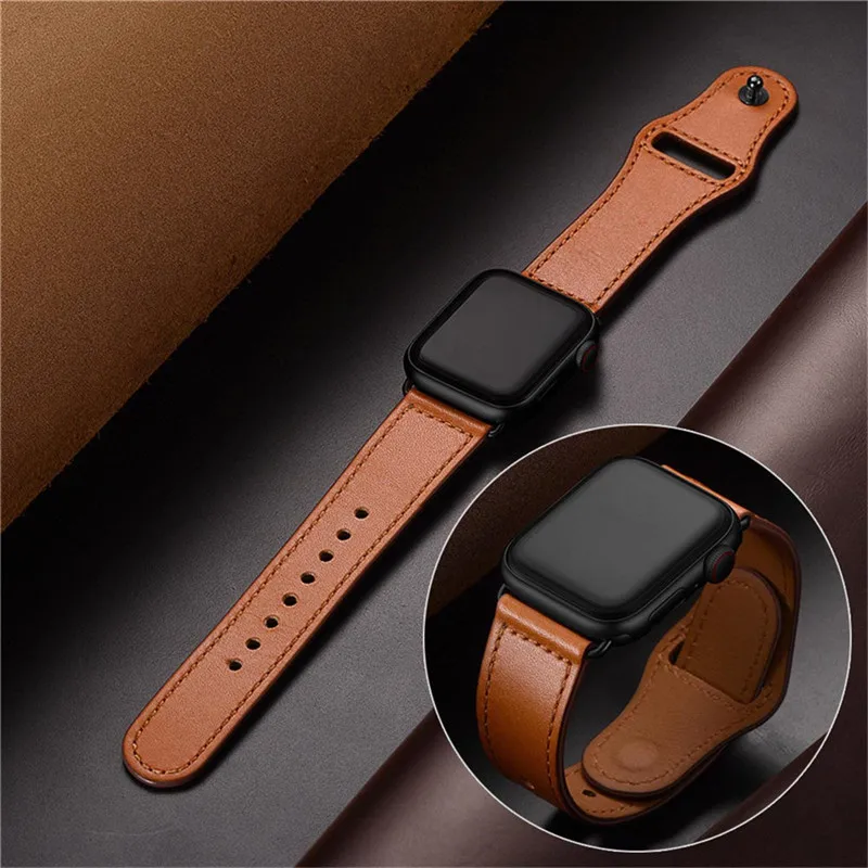 Hot sale WatchBand 42mm 44 mm Genuine Leather Watch Band Strap for apple watch Series 1 2 3 4
