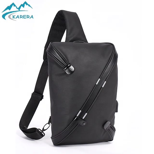 

Wholesale outdoor multifunction single shoulder chest messenger bag, Black