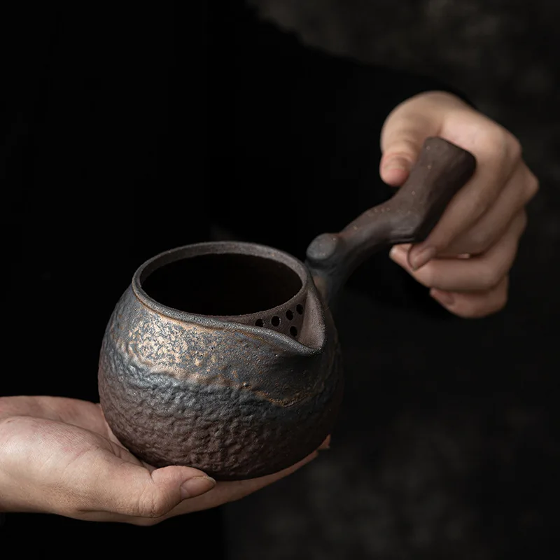 Dried Wood Side Handle Grilled Tea Pot Tixiang Tea Ceremony Home Pitcher Tea Pitcher Gong Dao Bei