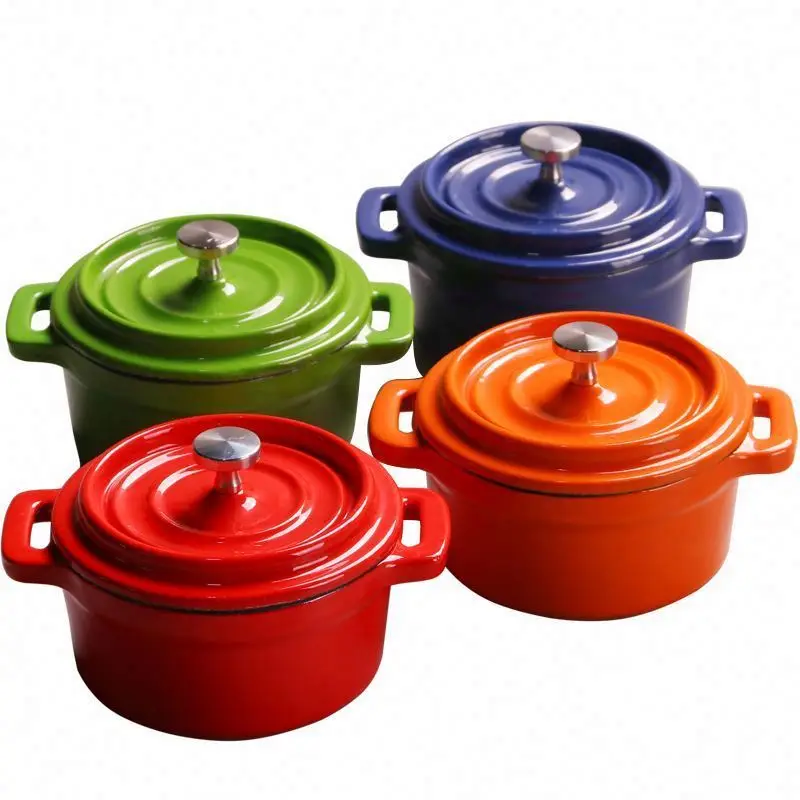 

Cast Iron Set Cookware Cooking Pot Nonstick Pots Sets Casserole Handle Kitchenware Custom Knob Japanese Le Crueset Kitchen, Multi-color selection