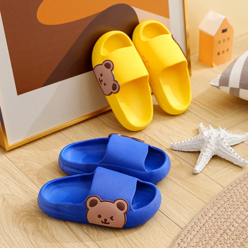 

New arrival summer children and adult slipper slides slippers PVC materials little bear pattern slipper slides wholesales