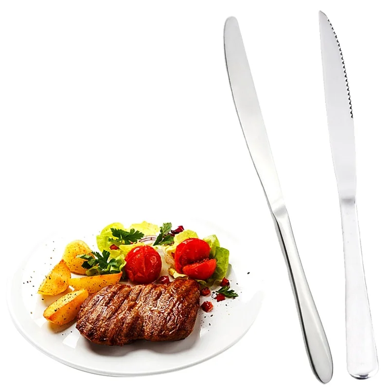

High Quality Stainless Steel Steak Knife Western Food Knife Hotel Household Metal Table Knife Tableware