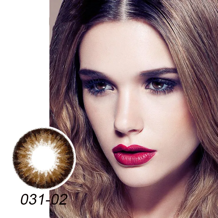 

Annual disposable color contact lenses good quality natural fashion design OEM welcome hot brwon, 12colors