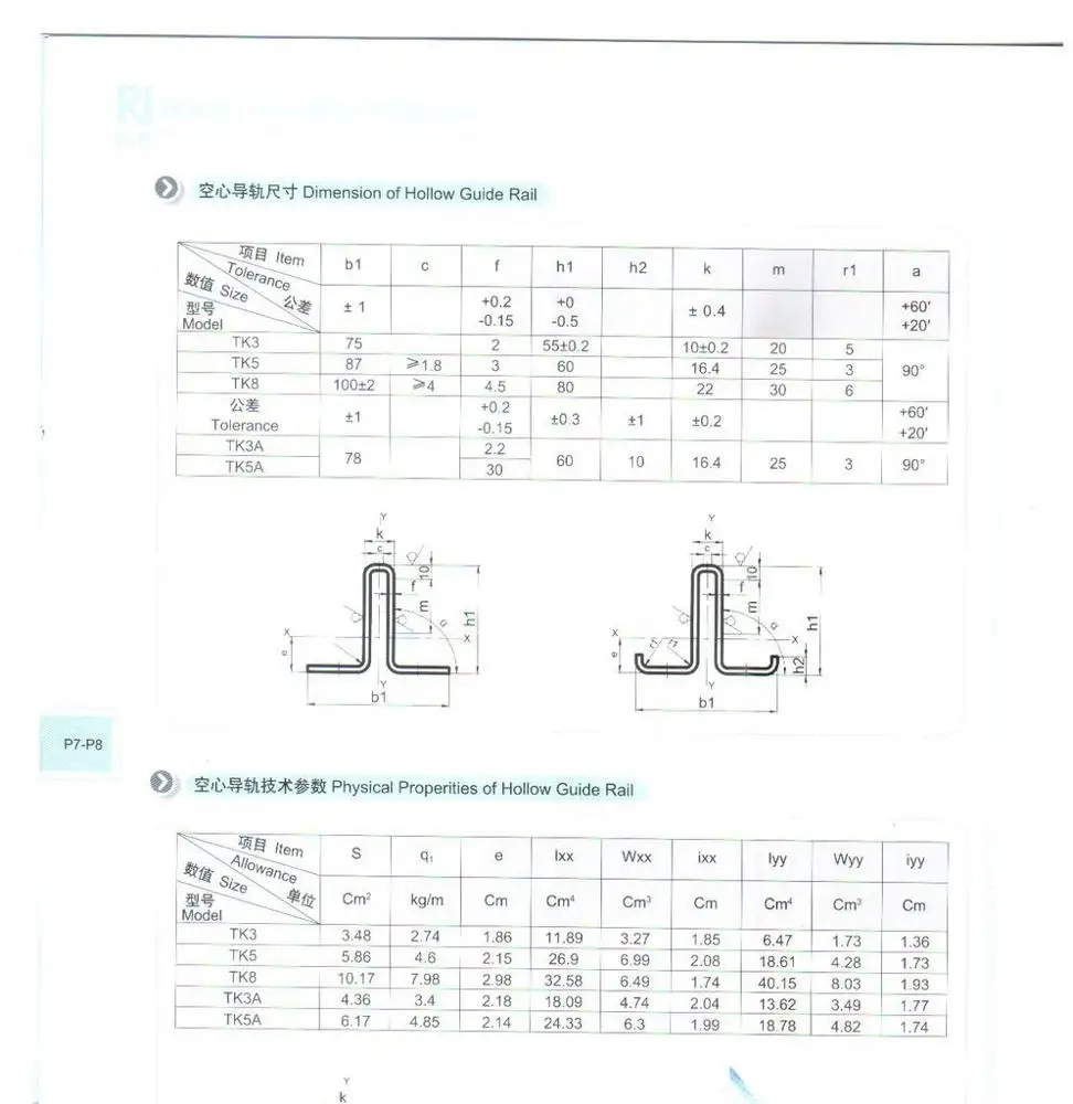 Tk3a .tk5a Elevator Hollow Guide Rail - Buy Hollow Guide Rail,Tk5a ...