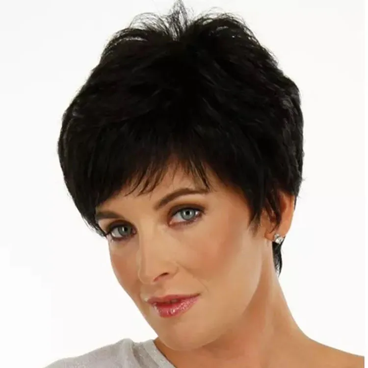 

New European and American women's fashion Short Wigs Headgear Chemical Fiber Hairline