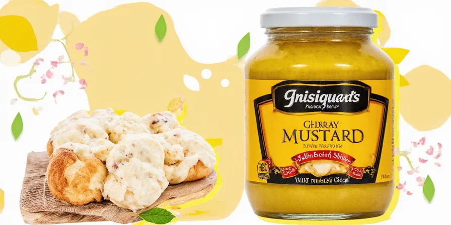 Different types of German mustard side by side