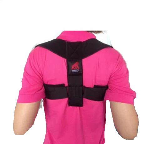 

Hot Sale Factory direct Unisex adjustable back shoulder belt support body posture corrector, Black