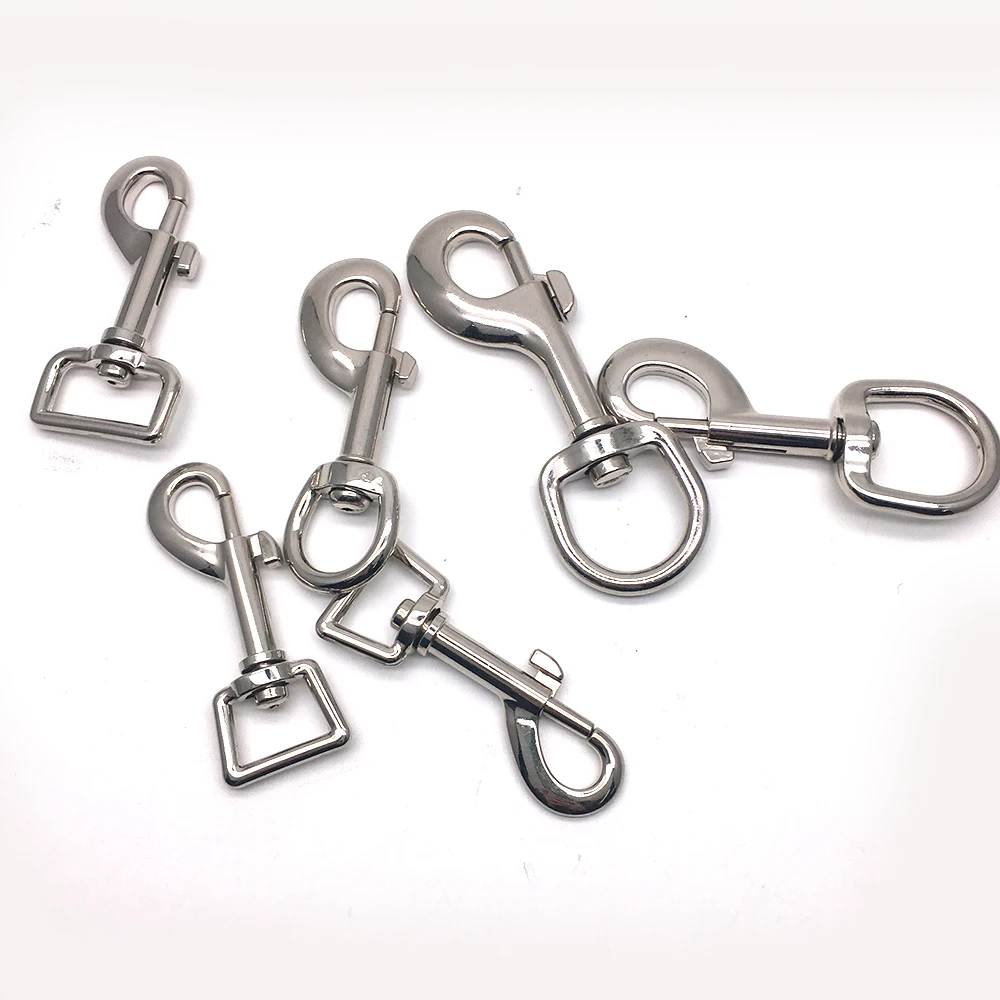 Zinc Alloy Metal Snap Hooks Pet Collar Breakaway Gancho Perro Buckle Metal 1 Inch Silver Rotating Swivel Snap