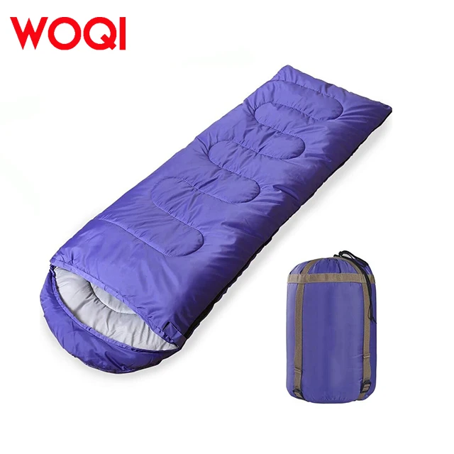 WOQI Customized Wholesale Outdoor Sleeping Bag Four Seasons Survival Camping Envelope Sleeping Bag
