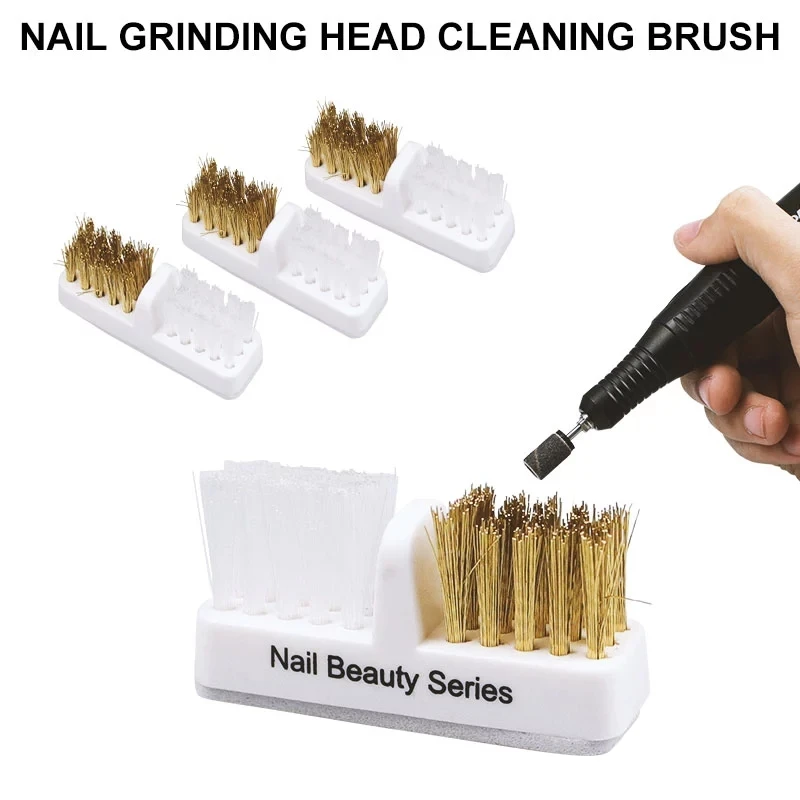 

1Pc Nail Drill Manicure Brushes Nail Accessories for Cleaning Brush Cleaner Nail Drill Bit Clean Tool Copper Wire Drill Brush, White