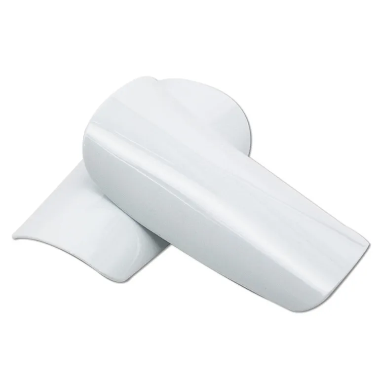 

Wholesale custom logo smooth surface soccer shin guards blank sublimation plastic knee pad shin guards, White