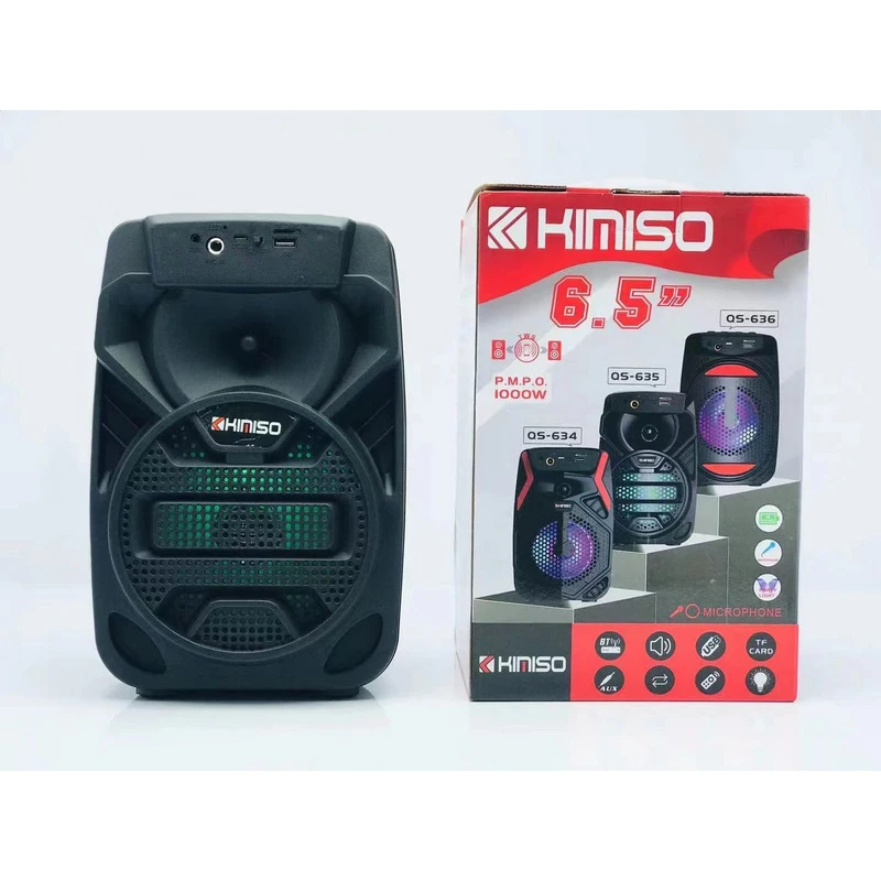 

QS-635 Best Selling Wireless USB Speaker Box 6.5inch Bass Speaker With Cool Light