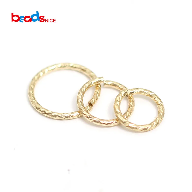 

Beadsnice Gold Filled Split Jump Rings Real Gold Plated Brass Open Jump Rings Diy Jewelry Makng Wholesale Supply ID39948
