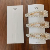 

White Color Rectangular Paper Hair Clip ,Brooch,Earring Display Packaging Cards With OPP Plastic Bag