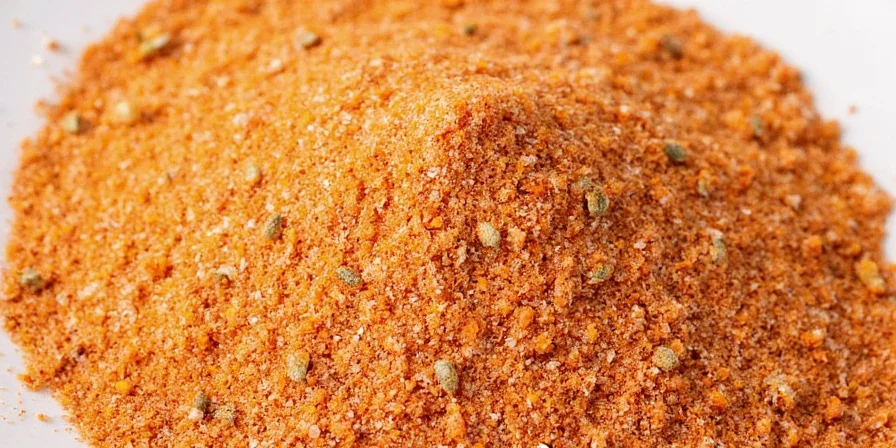 Mixing homemade seasoned salt in a glass jar