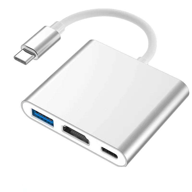 

wholesale Multi-Port Cable 4K 3 in 1 Type C To Hd-mi+Usb3.0 Cable Adapter hub