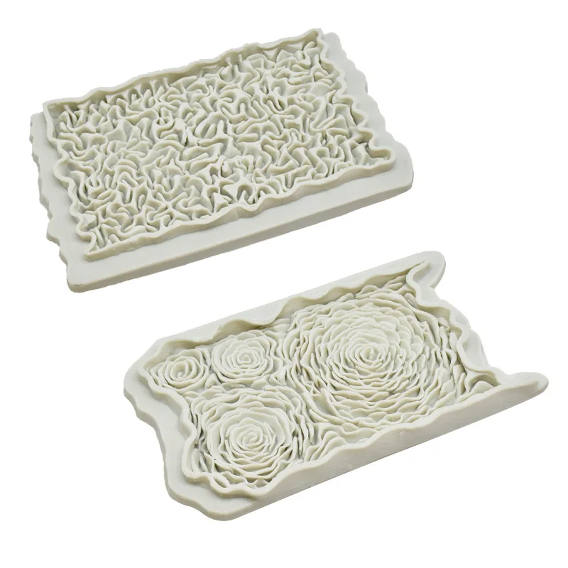 

DIY Baking Fold Lotus Leaf Rose Modeling Ultra-light Clay Fondant Cake Chocolate Silicone Mold for Baking Pastry Accessories