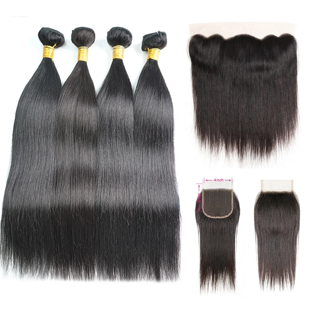 

Wxj Hair Unprocessed Virgin Hair Extensions Cambodian Virgin Straight Hair Bundle with Lace Closure Wholesale Price