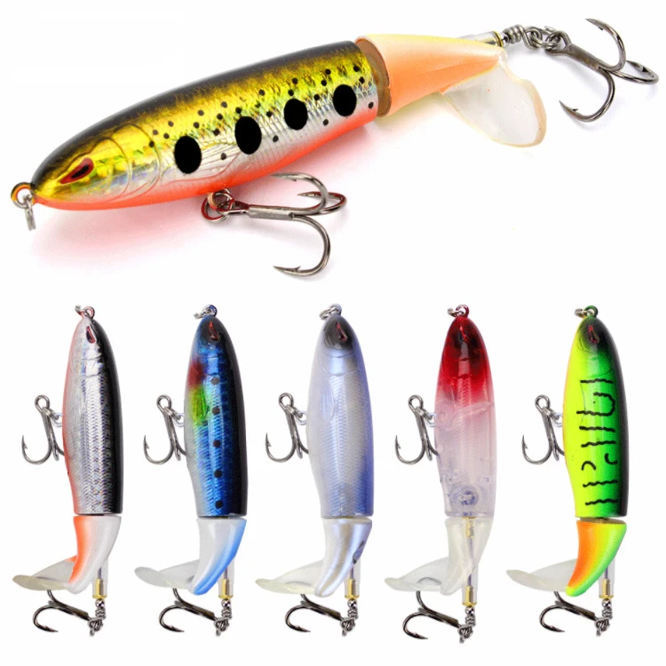 

New Topwater Whopper Plopper Fishing Lure 13g 10cm Artificial Bait Hard Fishing Popper Soft Rotating Tail Fishing lure