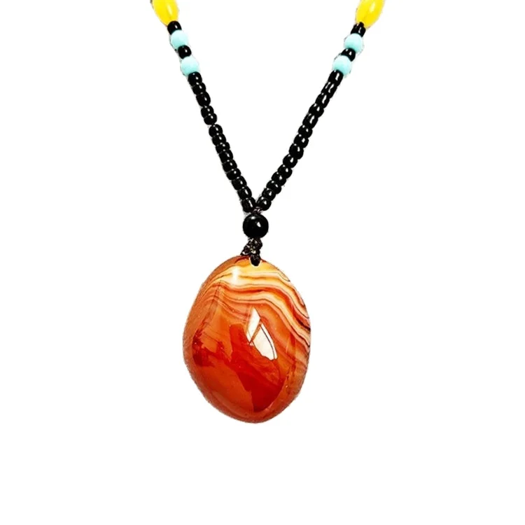 

Certified Agate Rough Stone Factory Wholesale Sardonyx Rough Stone Sweater Chain Jade Jade Pendant Sweater Chain