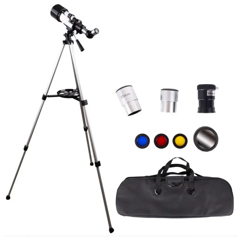 

Professional Stargazing Astronomy 40070 Beginners Kids Adults Astronomical Refracting Portable Travel Telescope with High Tripod
