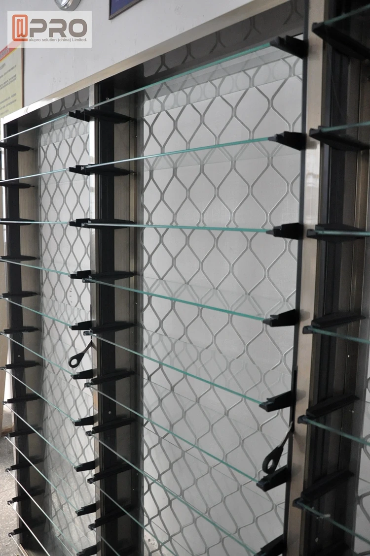 2020 Price Of Security Louver Aluminium Glass Windows Shutter With