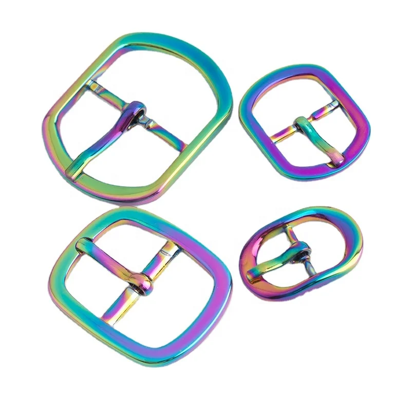 

Nolvo World Rainbow 14-19-25-31mm Fasteners Strap Adjustable Strap Buckle Metal Bag Parts Pin Buckles For Shoes handbags