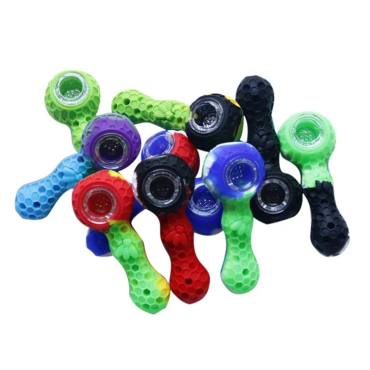 

Smoking Accessories Tobacco Glass Pipe Smoking Pipas Silicone pipe 100% food grade silicone