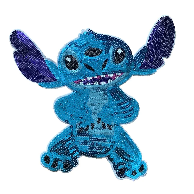 

DIY blue cartoon Sequin patch for children's clothing
