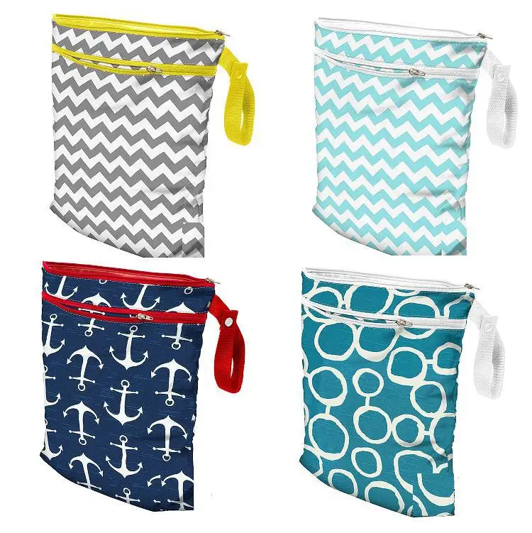 

Waterproof Reusable Cotton Diaper Wet Dry Mommy Newborn Baby Stroller Hanging Diaper Organizer Pouch Nappy Bag, Custom made