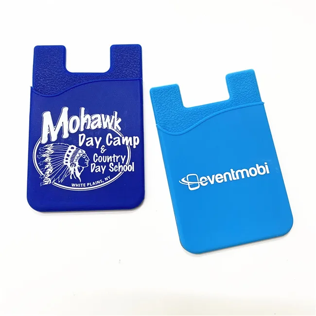 

Free Sample Custom Logo Silicone Business Card Holders for Mobile Phones with Back Adhesive Sticker