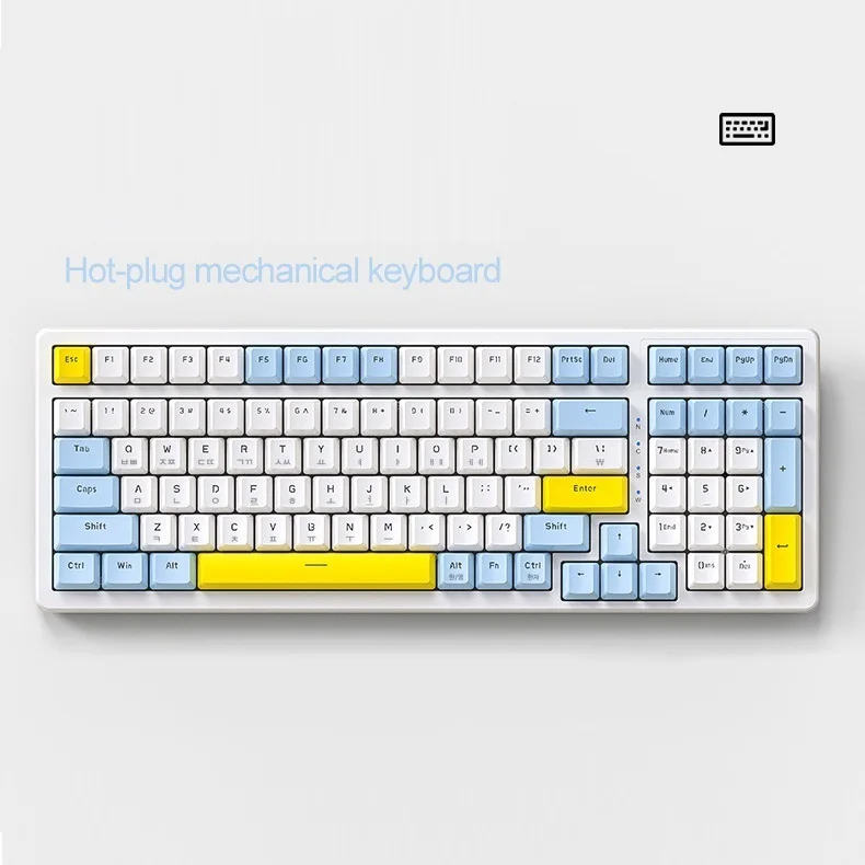 Free Wolf K3 MAX Korean Mechanical Keyboard Gasket Structure Customized Hot Plug Game Korean Mechanical Keyboard