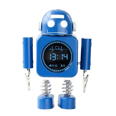 

Electronic Robot Cartoon Alarm Clock For Bedroom Mute Student Multifunctional Digital Creative Gift Small Alarm Clock