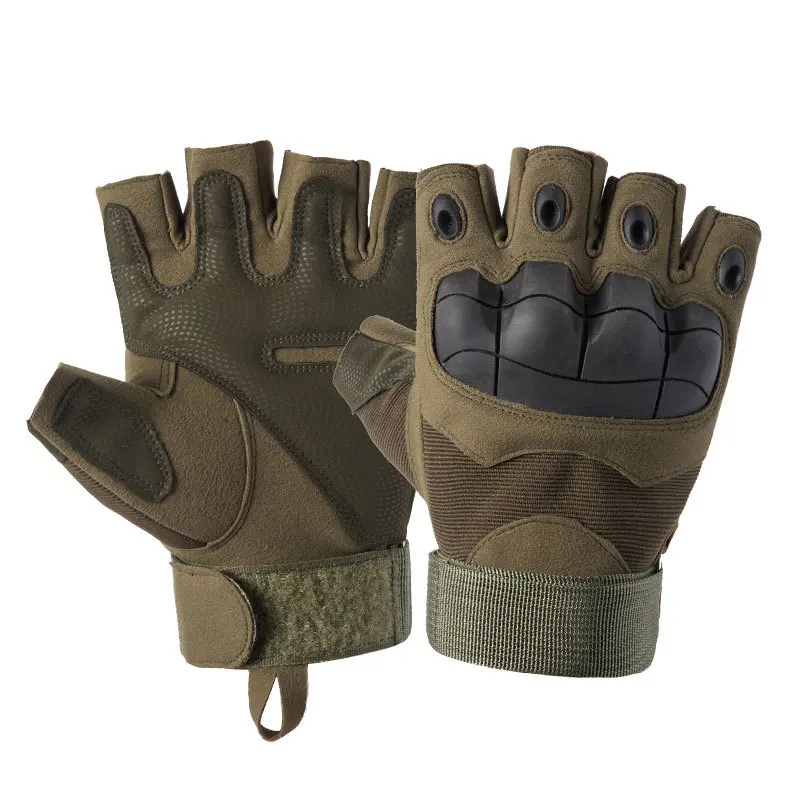 

Hot Sale Outdoor Sports Riding Gloves Non-slip half-finger breathable leather motorcycle Gloves, Black,army green,sand color