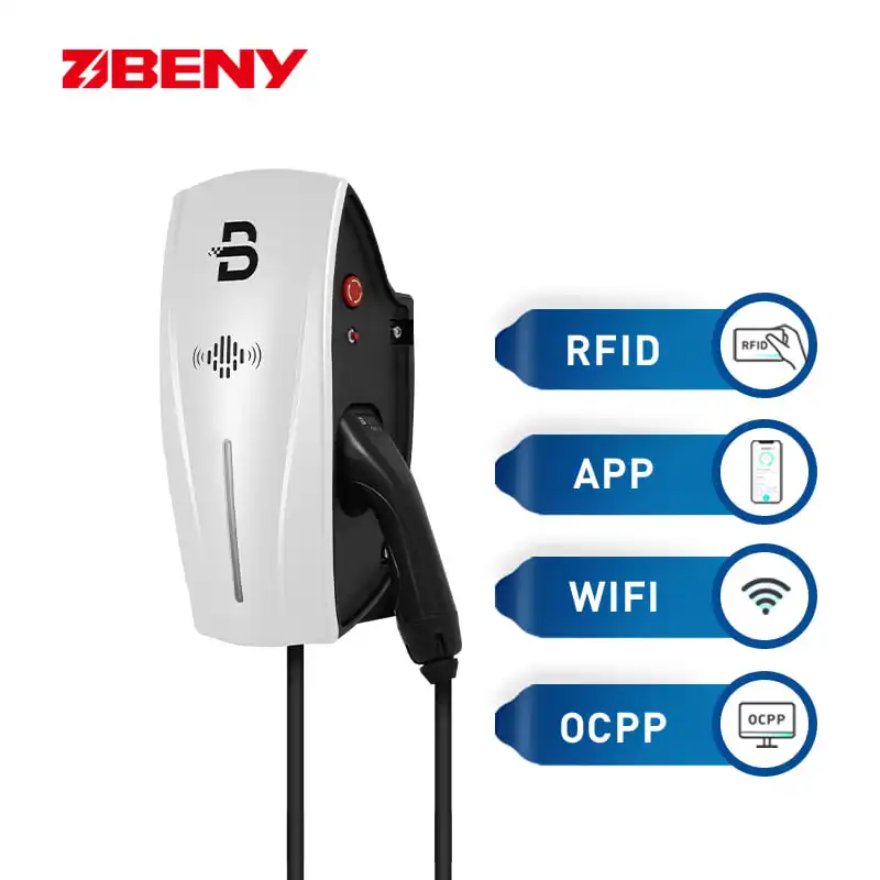 

BENY AC wall-mounted ev charger 7kw 11kw 22kw Type 2 ev charger level 3 wallbox bule