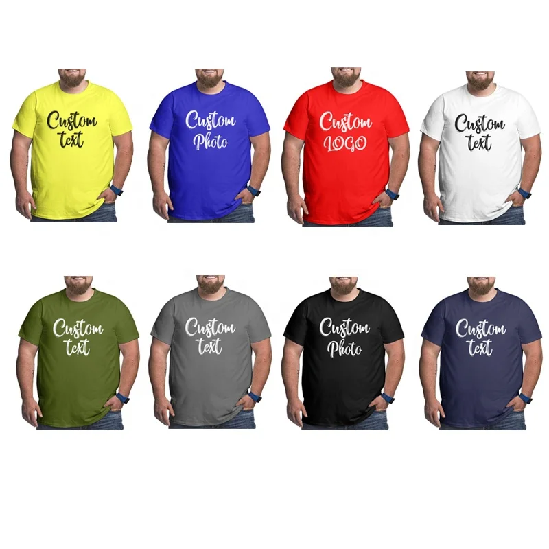 

Plus Size T-Shirts Oversized T Shirt Men Shirts Custom Printing Logo Private Label Printed T-Shirt