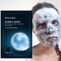 

OEM/ODM Deep Cleansing Blackhead Clay Facial Face Mask Bamboo Charcoal Exfoliating Sheet Black O2 Oxygen Bubble Mask