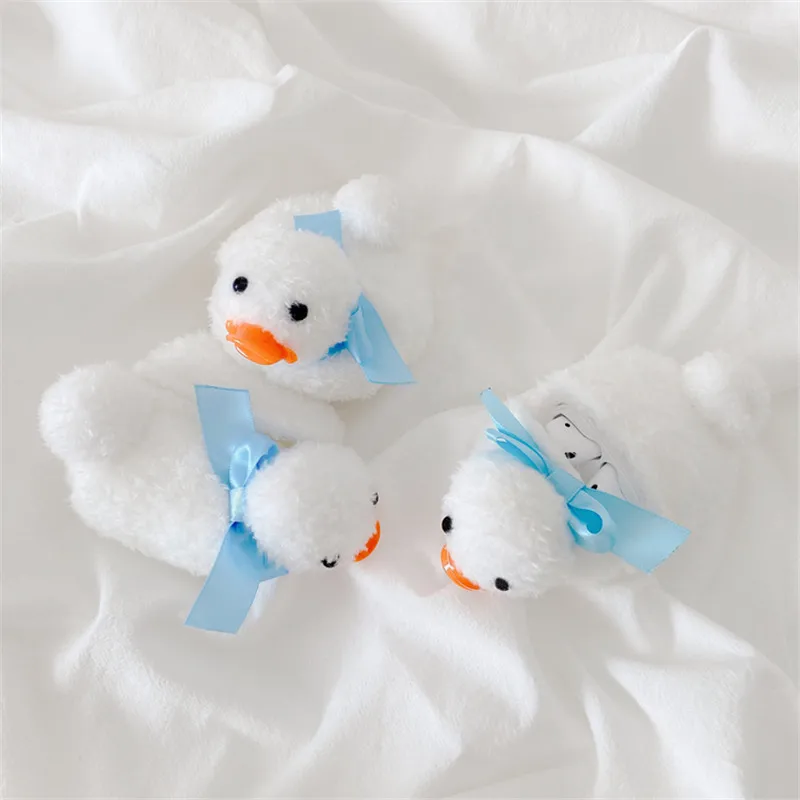 

Cute Cartoon Plush White Duck Earphone Case Cover For Airpods Pro 2 1 Wireless Protective Cover