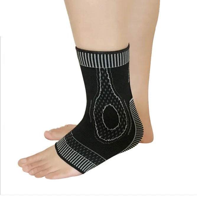 

Hot selling high quality breathable elastic ankle support sock foot support sleeve, Black