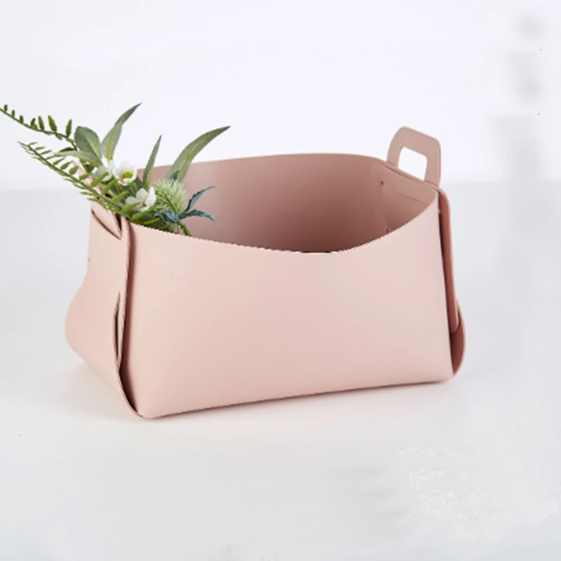 

Foldable custom decorative bathroom basket organizer storage