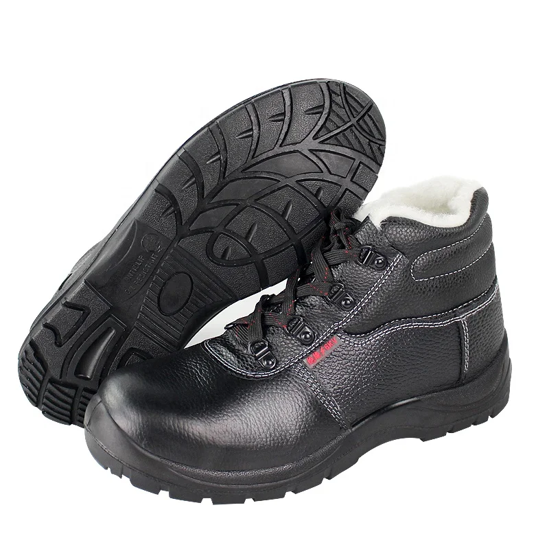 

2021 New Design Genuine Leather Male 6KV PU Steel Toe Working Boots Woodland Safety Shoes, Black