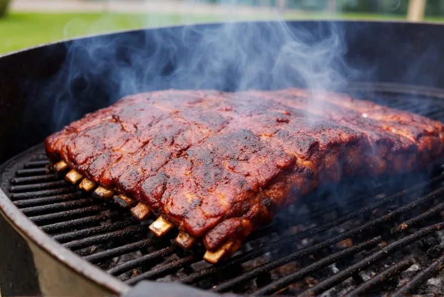 smoking rib tips