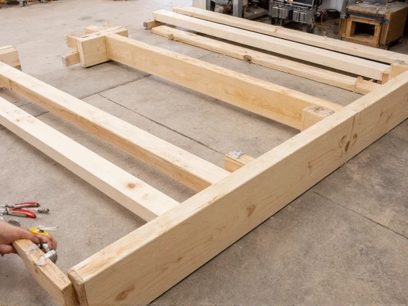 Step-by-step DIY daybed frame construction with reclaimed wood