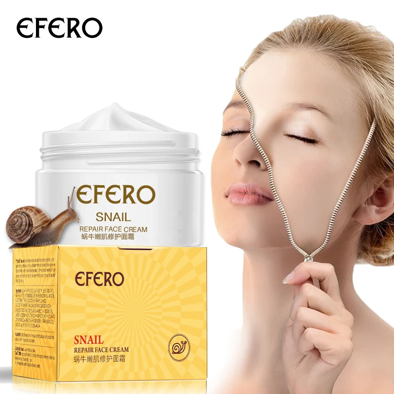 

EFERO Anti Aging Snail Serum Face Cream Whitening Snail Serum Long Lasting Moist Nourishing Lifting Face Skin Anti wrinkle Cream